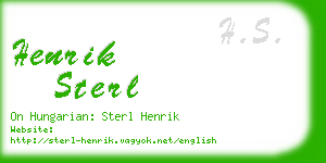 henrik sterl business card